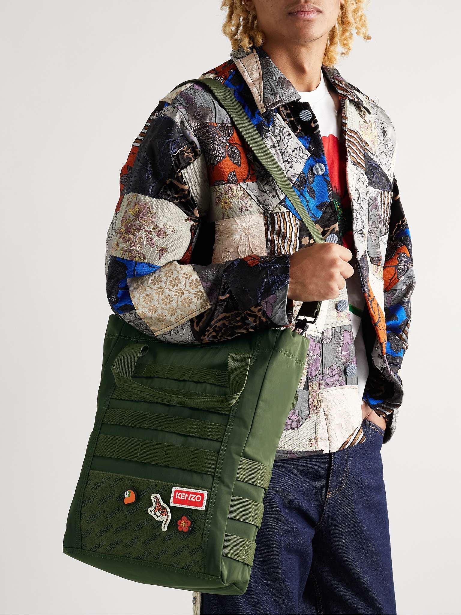 Logo-Appliquéd Webbing-Trimmed Tech-Twill Tote Bag - 6