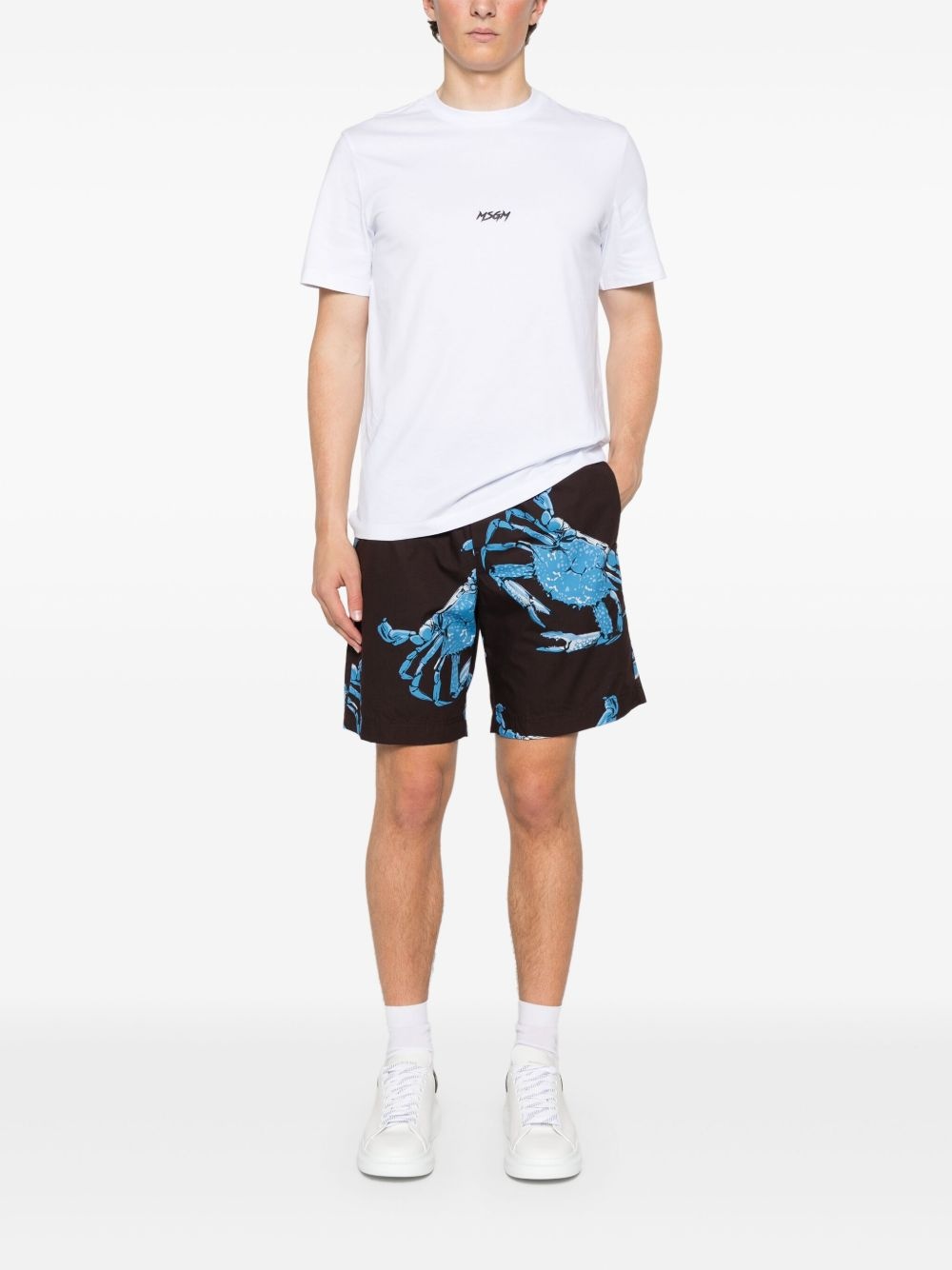 graphic-print shorts - 2