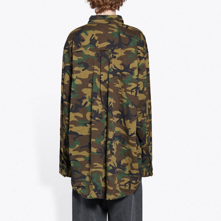 Balenciaga Camouflage Fitted Shirt 'Green' 659027TKL142840 - 5