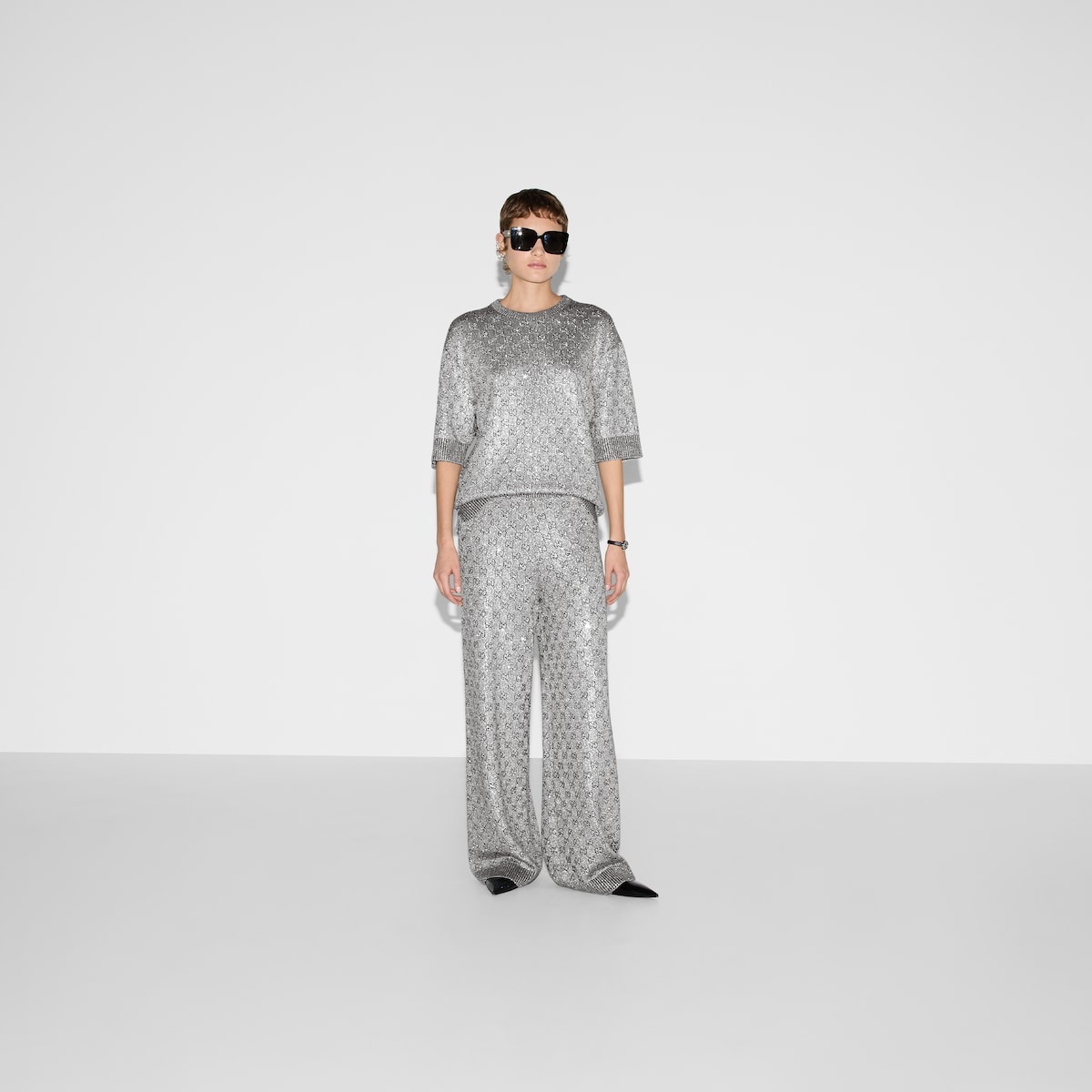 Embroidered wool and cashmere pant - 2