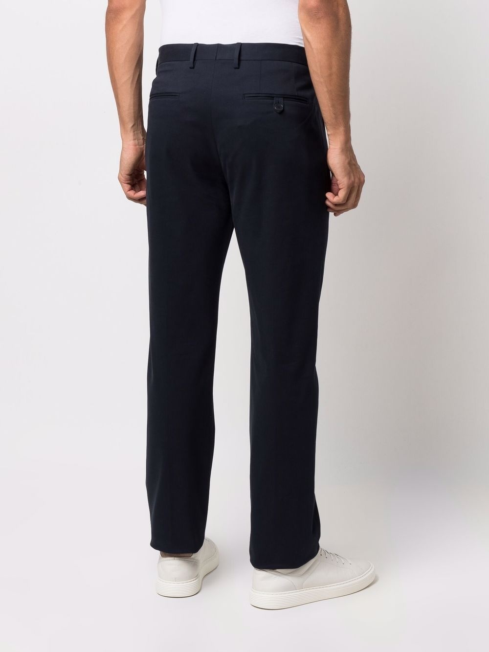 tapered-leg cotton trousers - 4