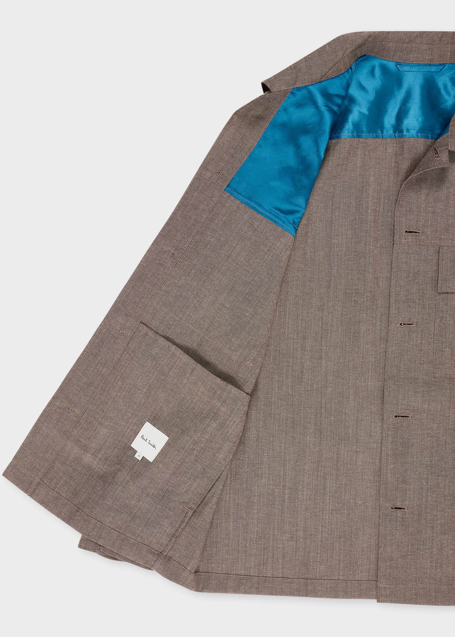 Light Brown Wool-Cotton Blend Overshirt and Pleated Trousers Co-ord - 4