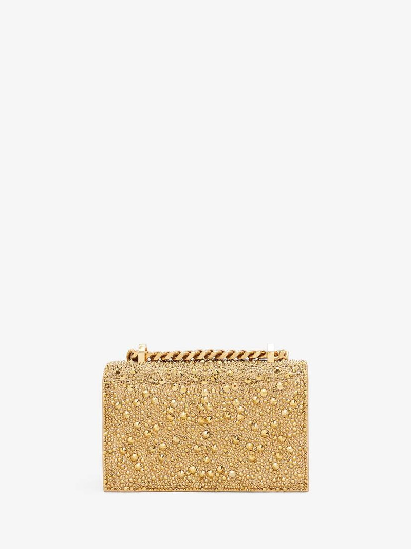 Women's The Mini Jewelled Satchel in Gold 3
