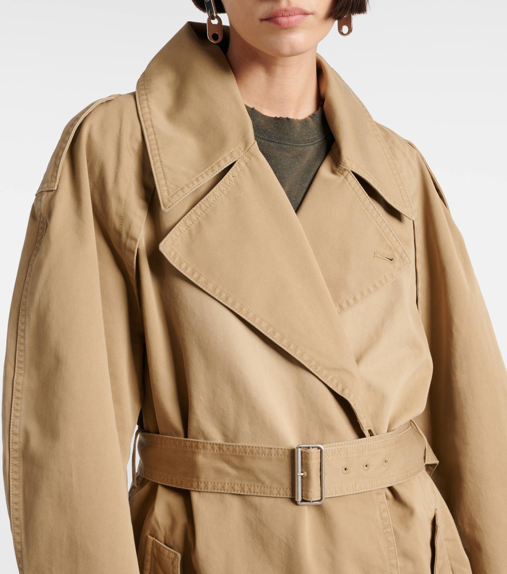 Cotton twill trench coat - 4