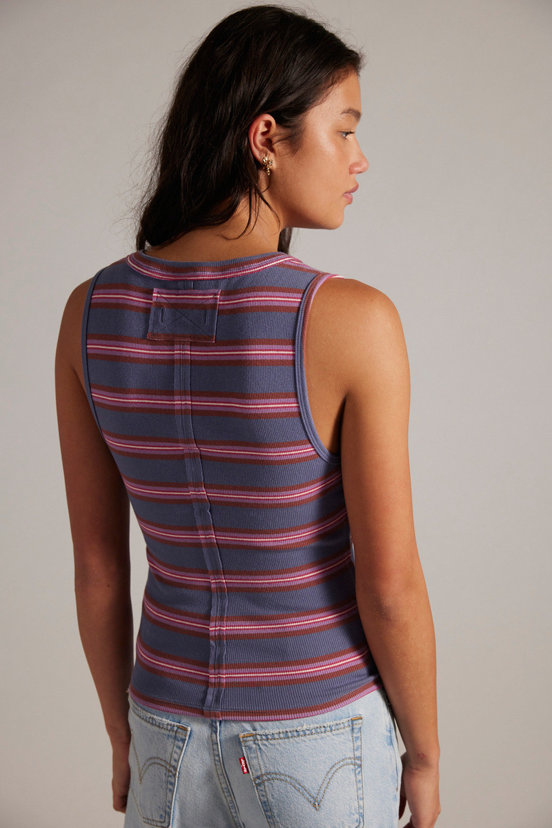 FREE PEOPLE Jamie Henley Striped Tank Top outlook