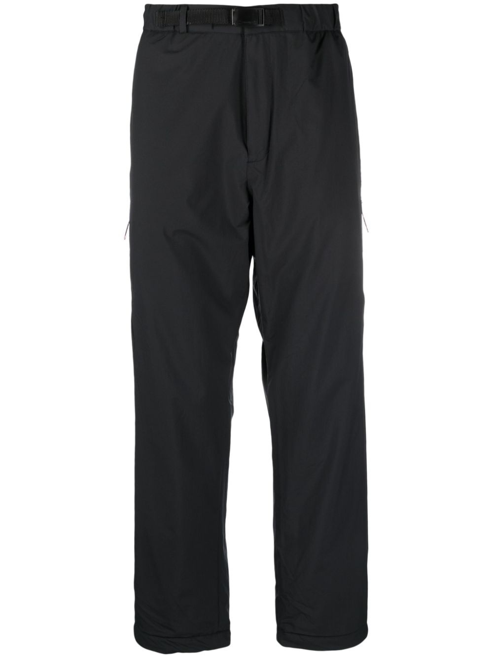 buckle-fastening straight-leg trousers - 1