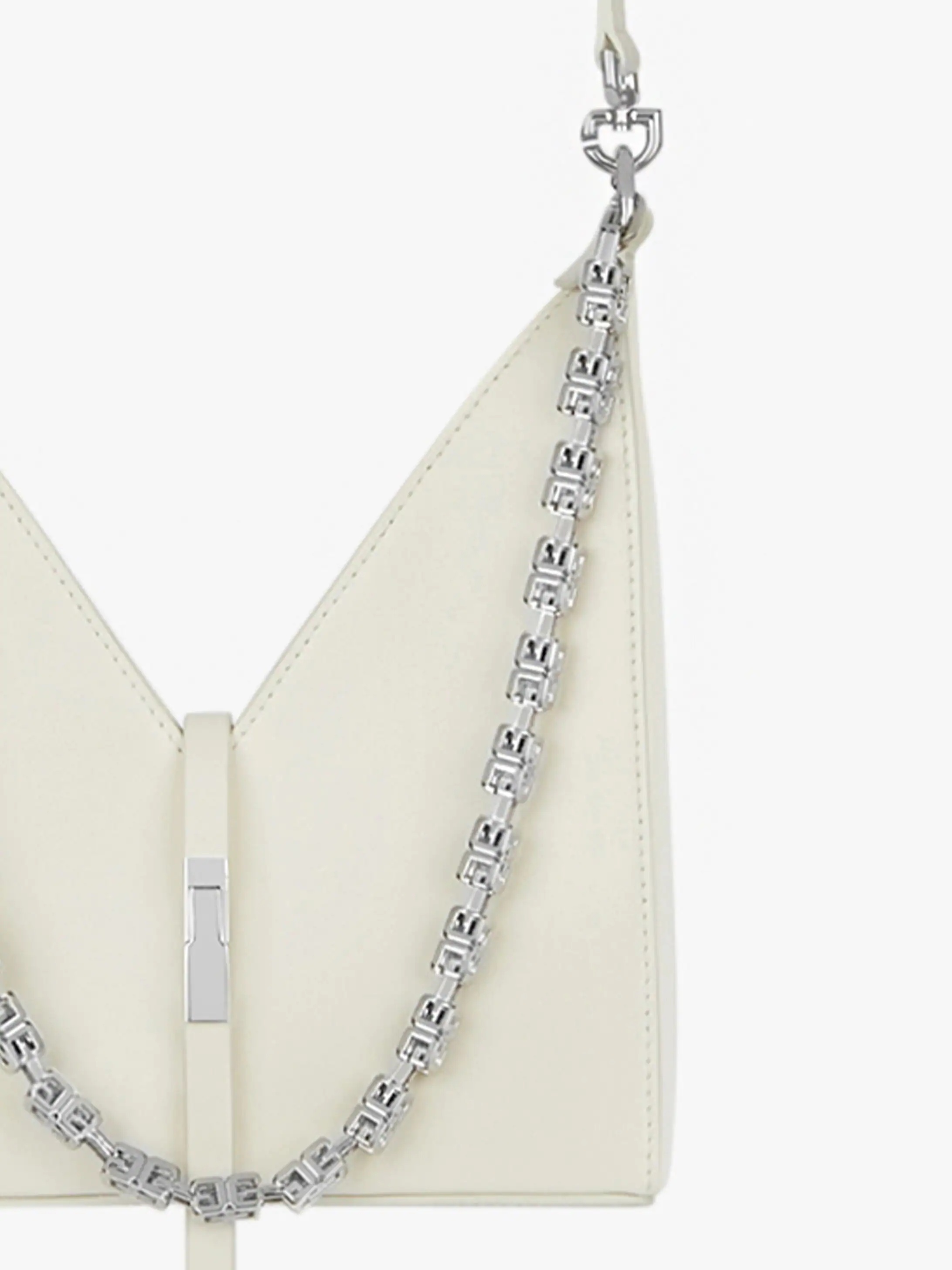 MINI CUT OUT BAG IN BOX LEATHER WITH CHAIN - 5