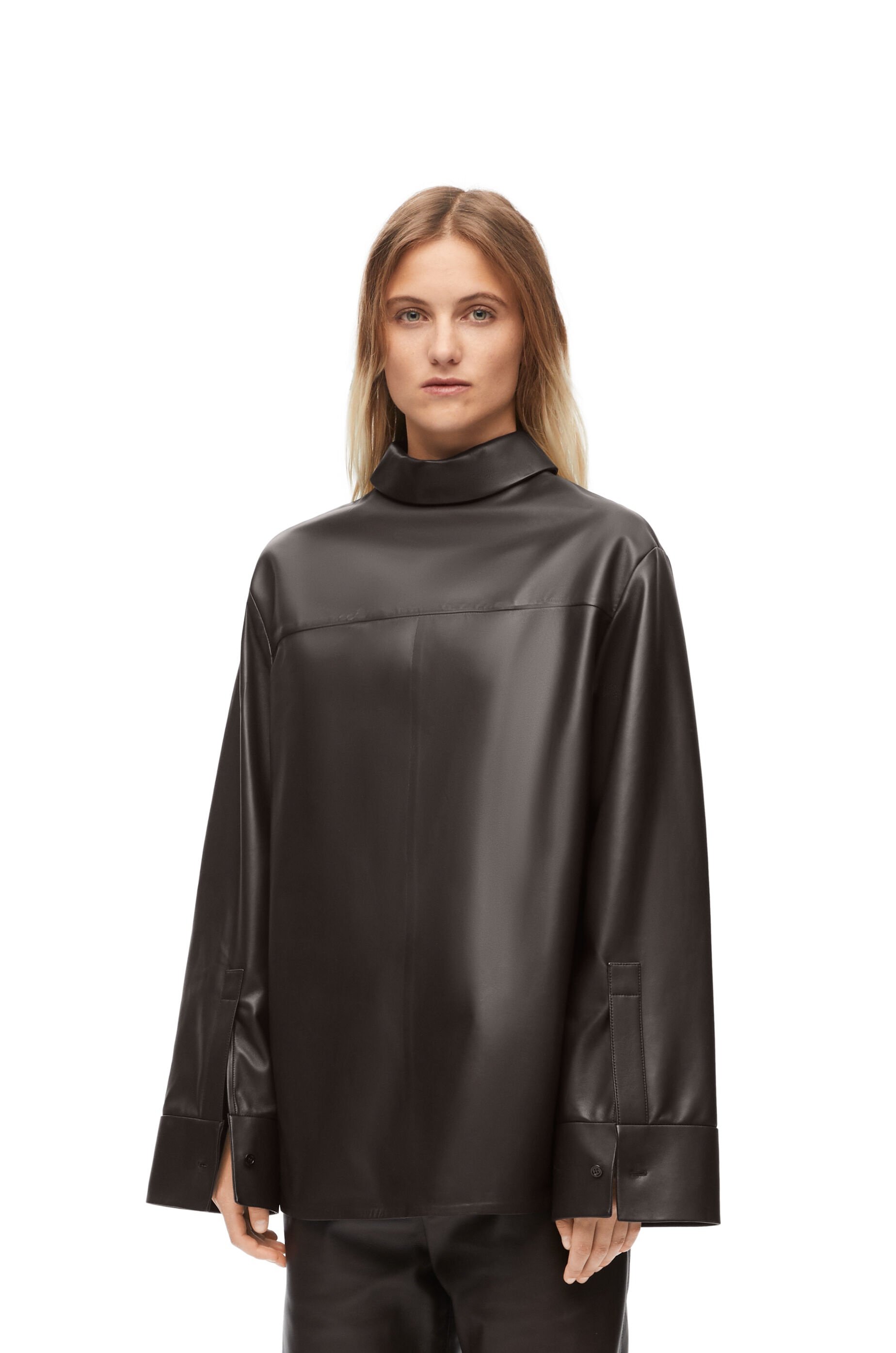 Back to front shirt in nappa lambskin - 3
