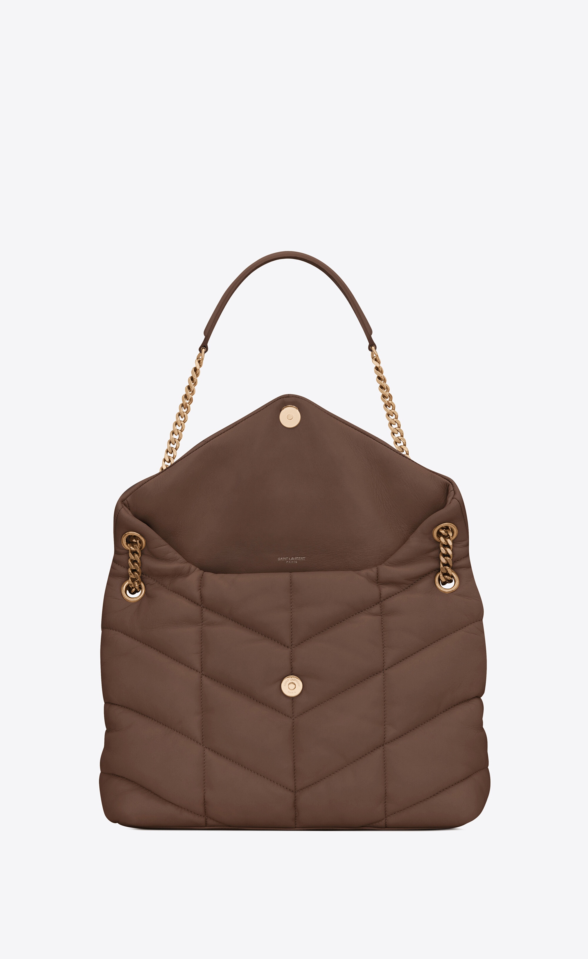 puffer medium chain bag in quilted lambskin - 5