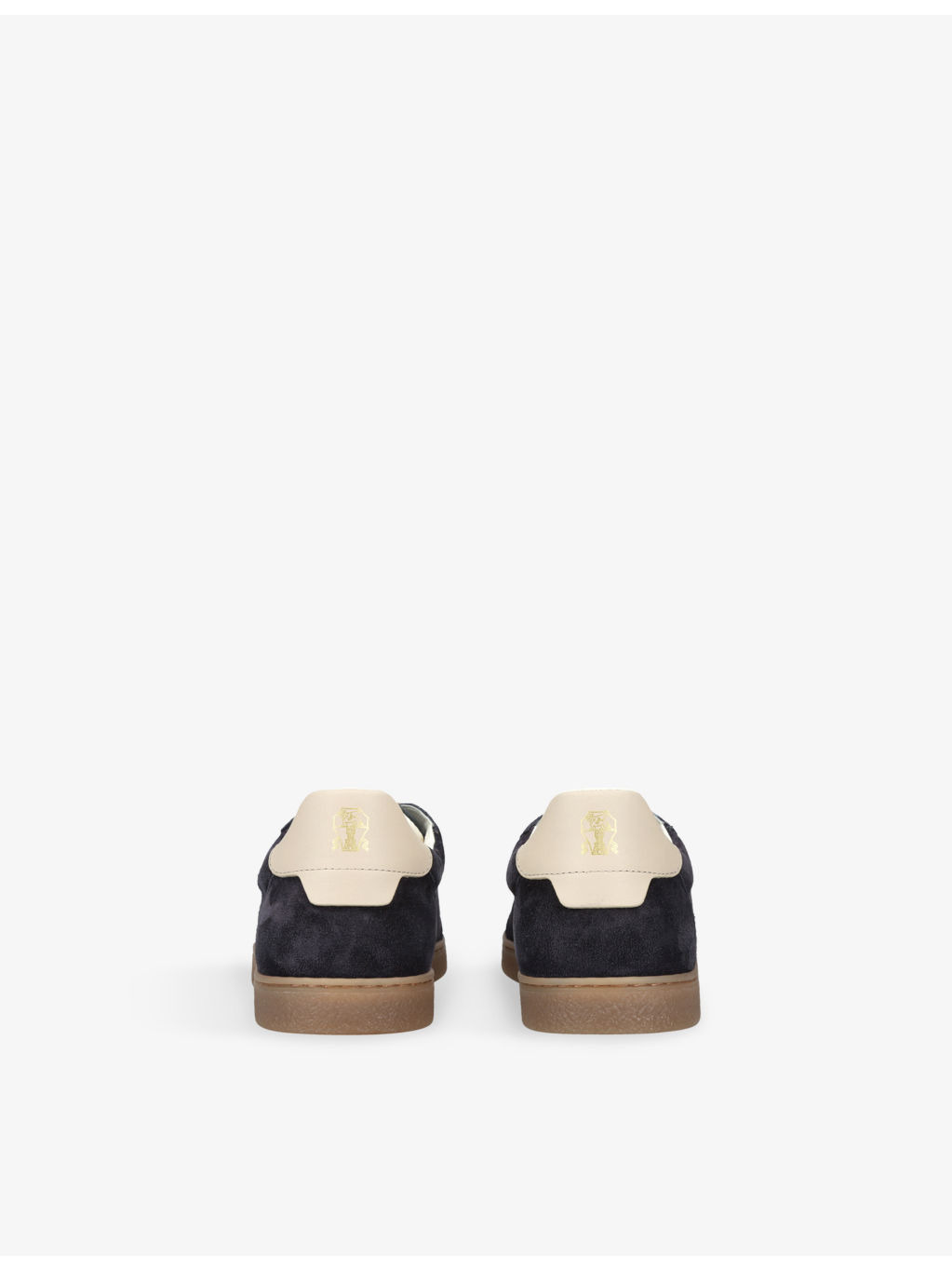 Foiled-Logo Suede Low-Top Trainers - 4
