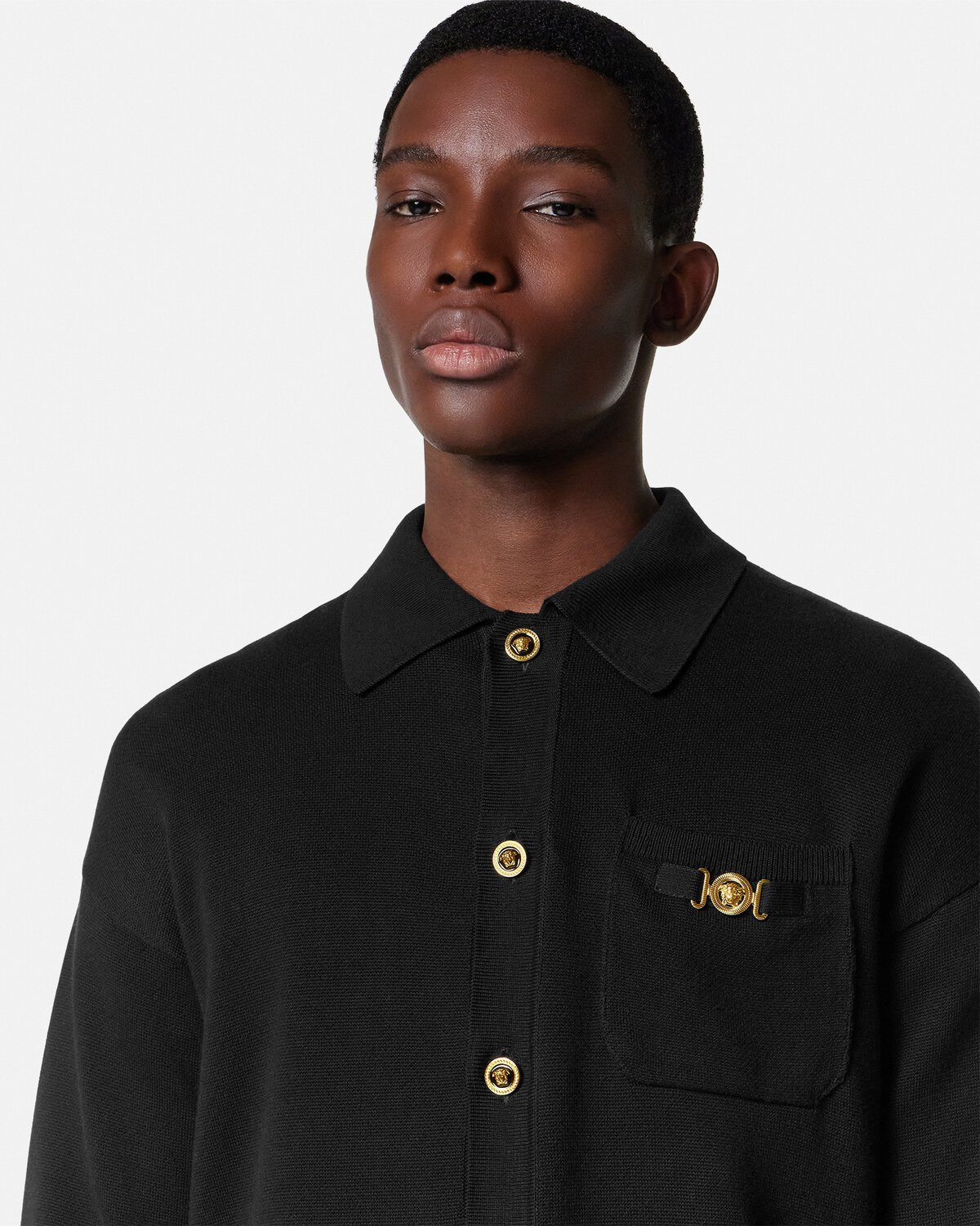 Cashmere-Blend Knit Polo Cardigan - 3