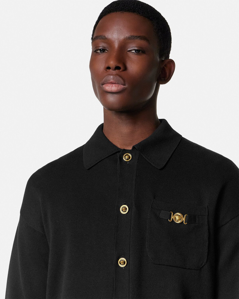 Cashmere-Blend Knit Polo Cardigan 3