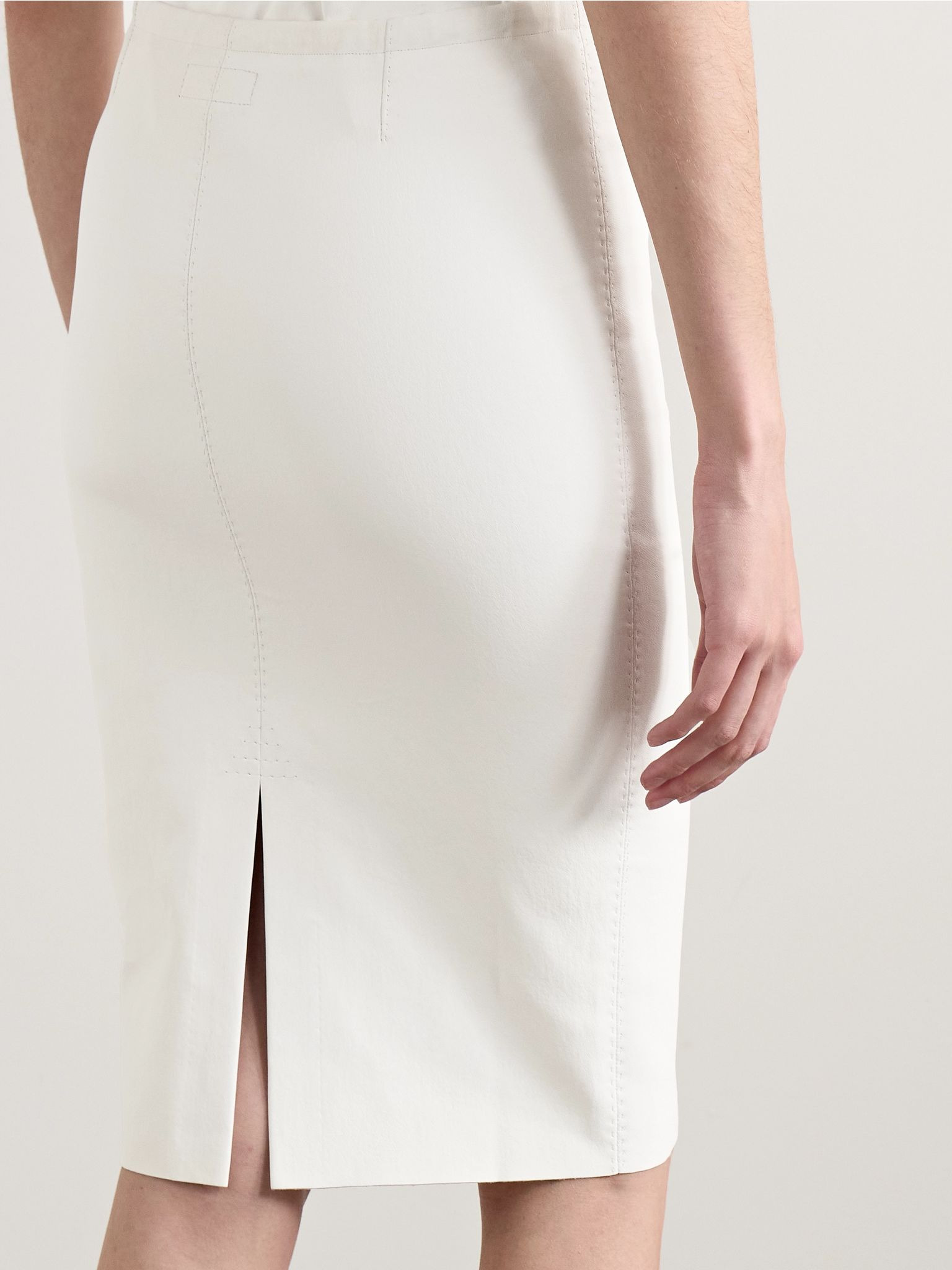 Gilda leather skirt White - 3