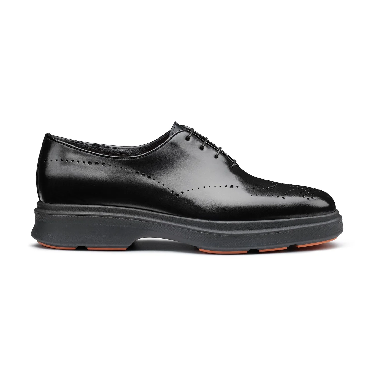 Men's black leather Easy Nova brogue Oxford shoe - 1