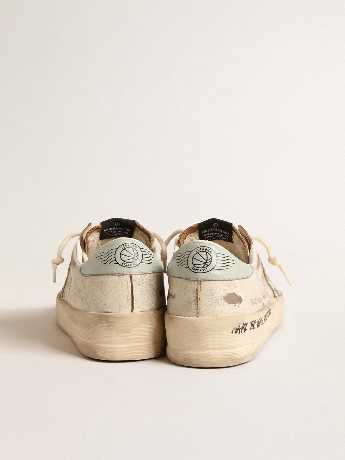 Golden Goose Stardan LTD with aqua-green nappa leather star