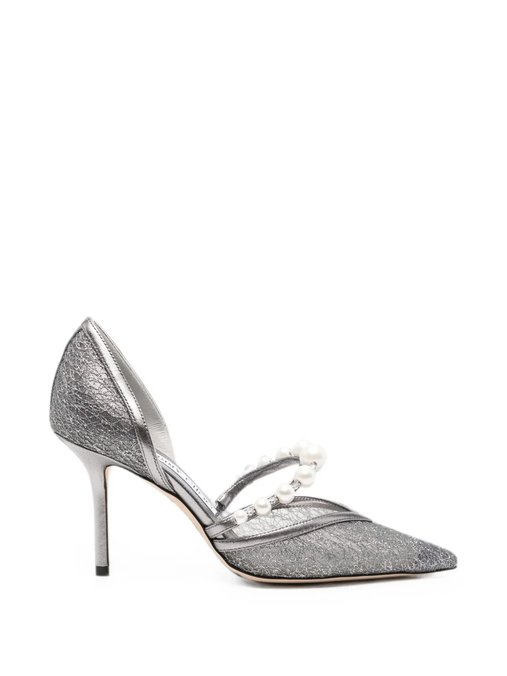 Aurelie pearl-embellished heeled pumps - 1