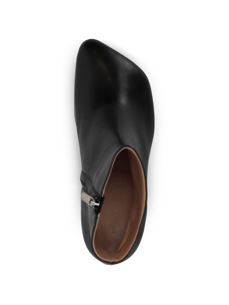 Obliqua leather ankle boots 4