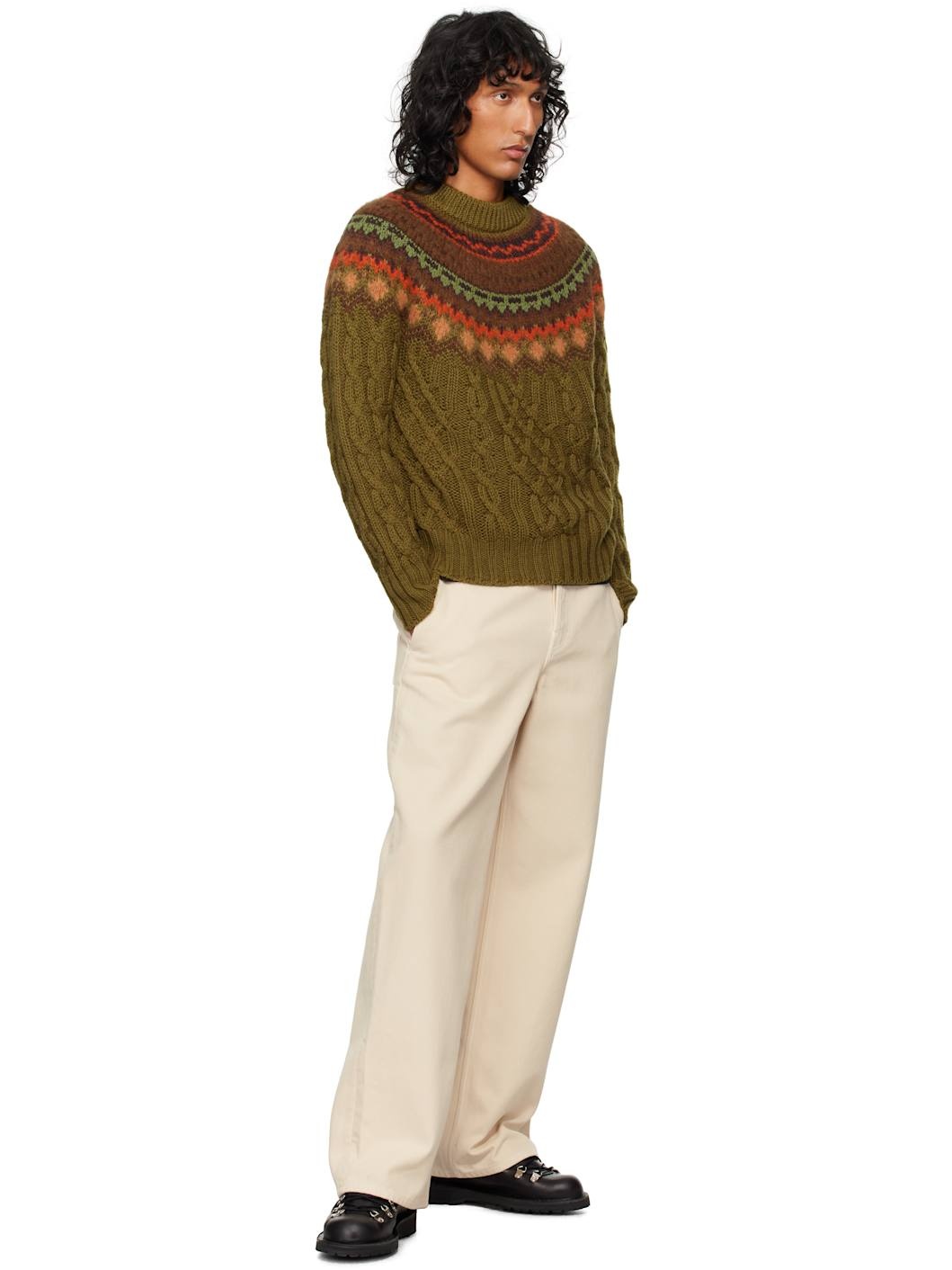 Khaki Wool Sweater - 5