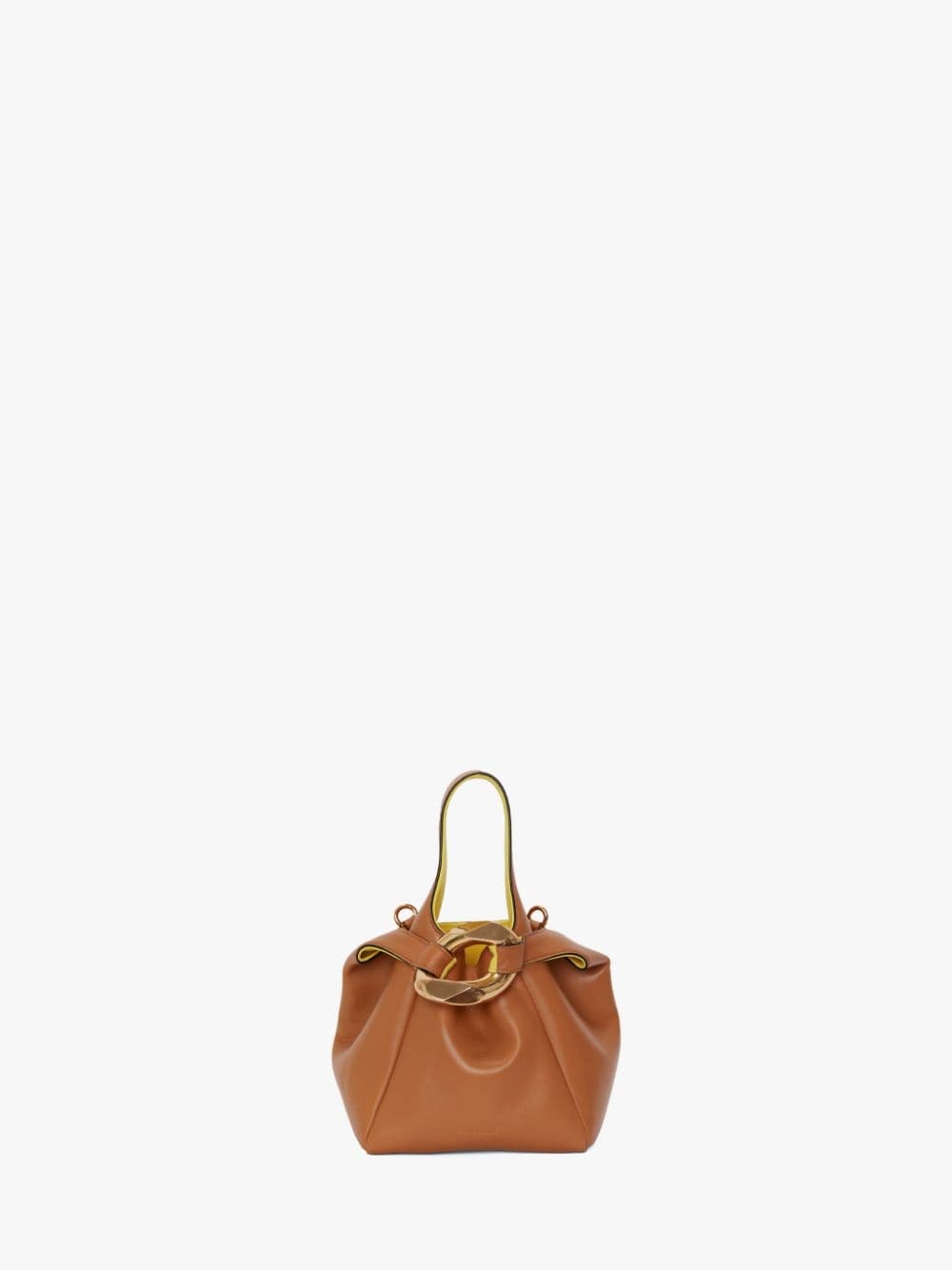 CHAIN LINK POCHETTE - LEATHER TOP HANDLE BAG - 1
