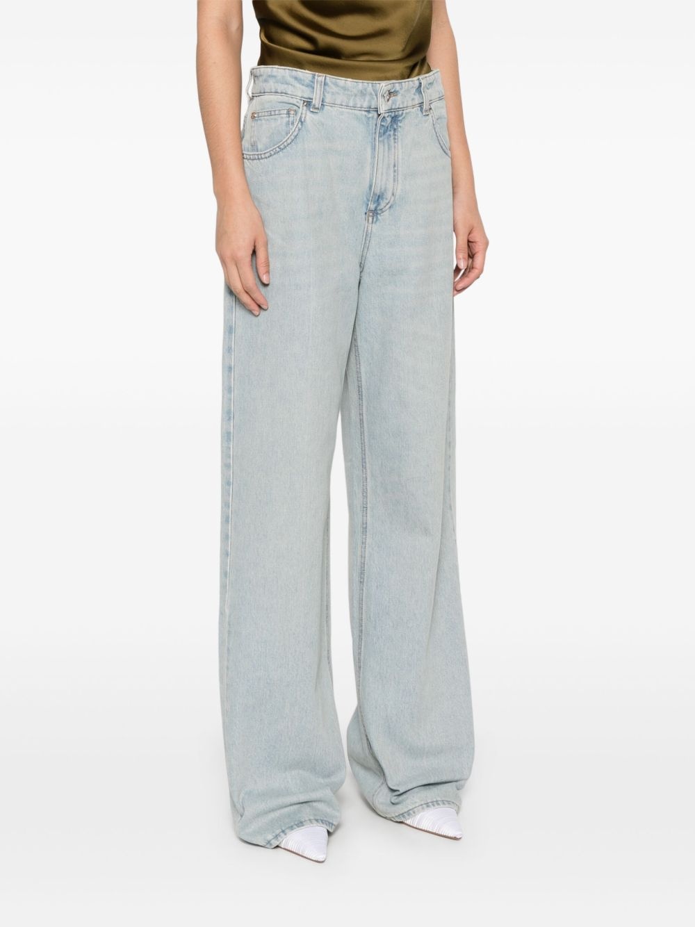 logo-embroidered jeans - 3