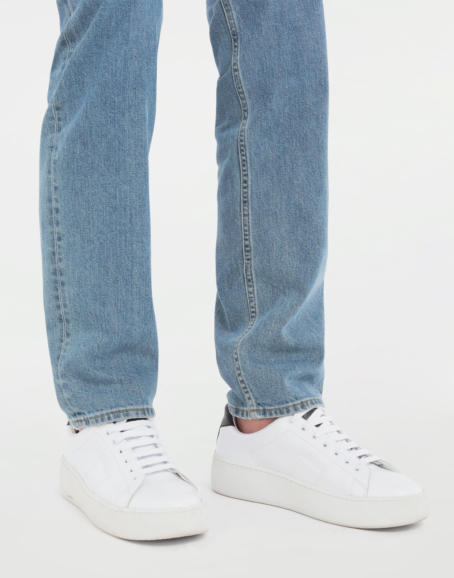 Wedge leather tennis shoes - 2
