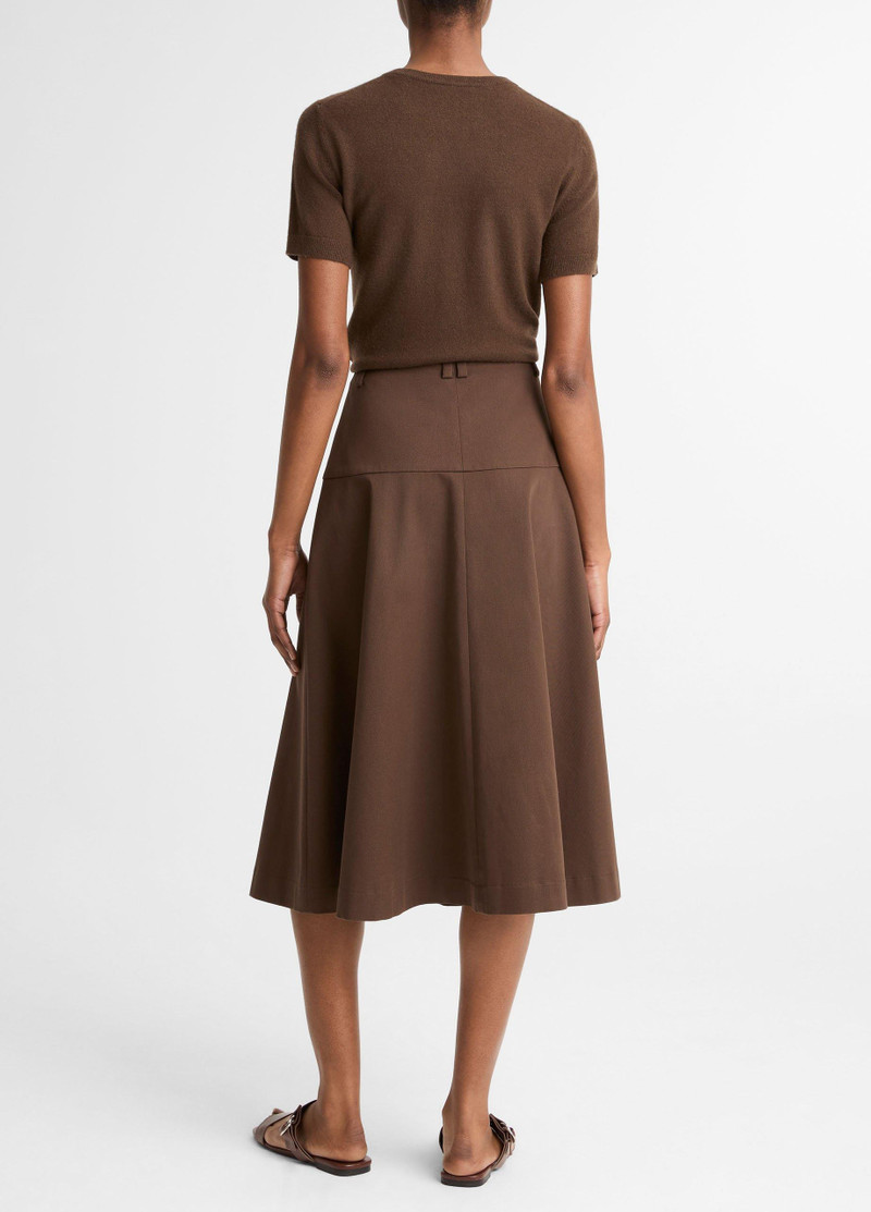 Vince Stretch-Cotton Twill Utility Full Skirt outlook
