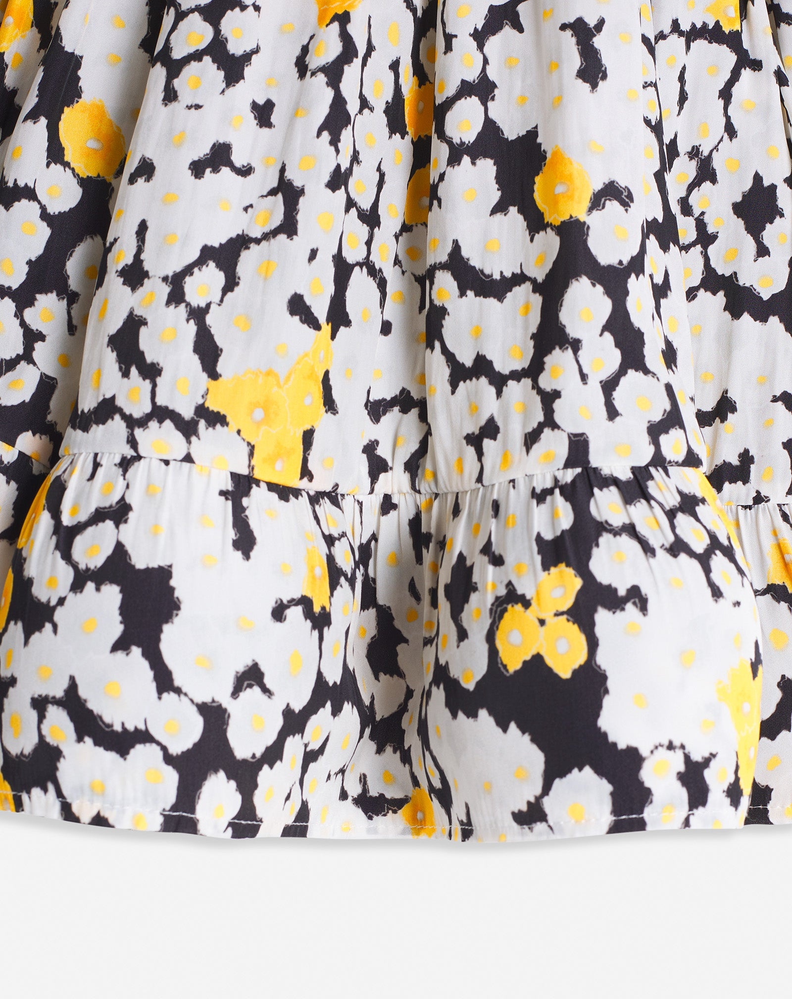 PRINTED CHARMEUSE BLOUSE WITH LONG SLEEVES - 5