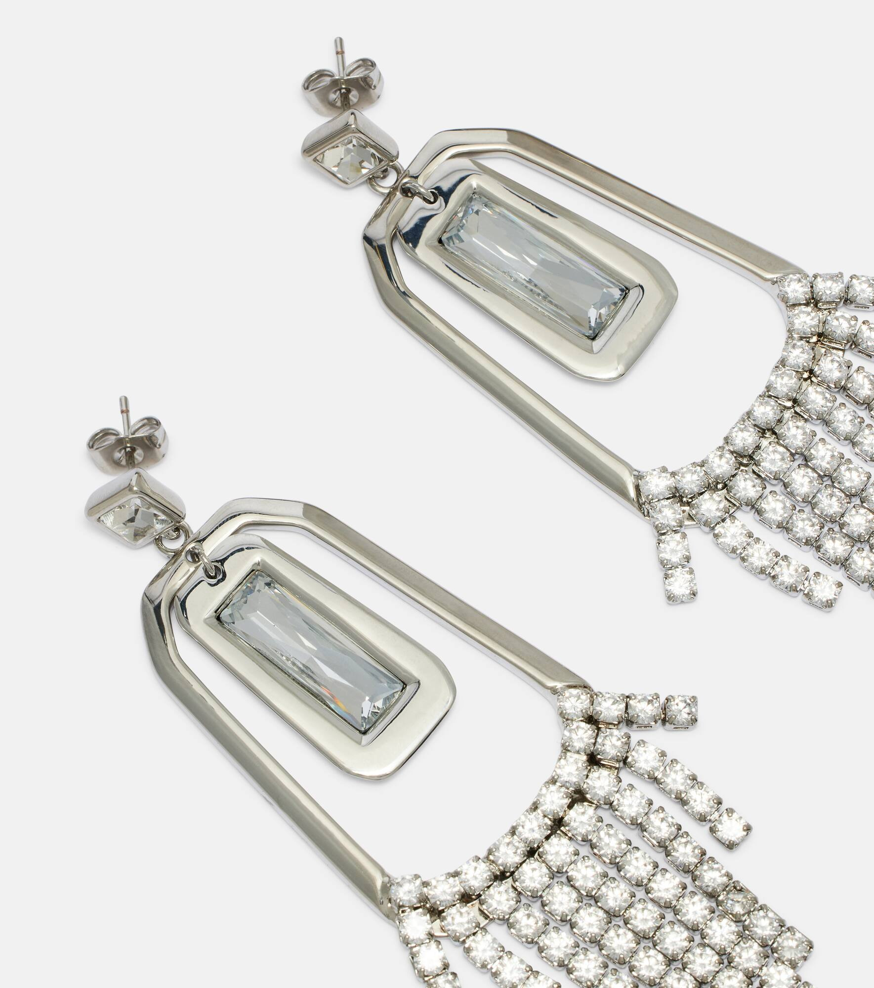 Embellished pendant earrings - 4
