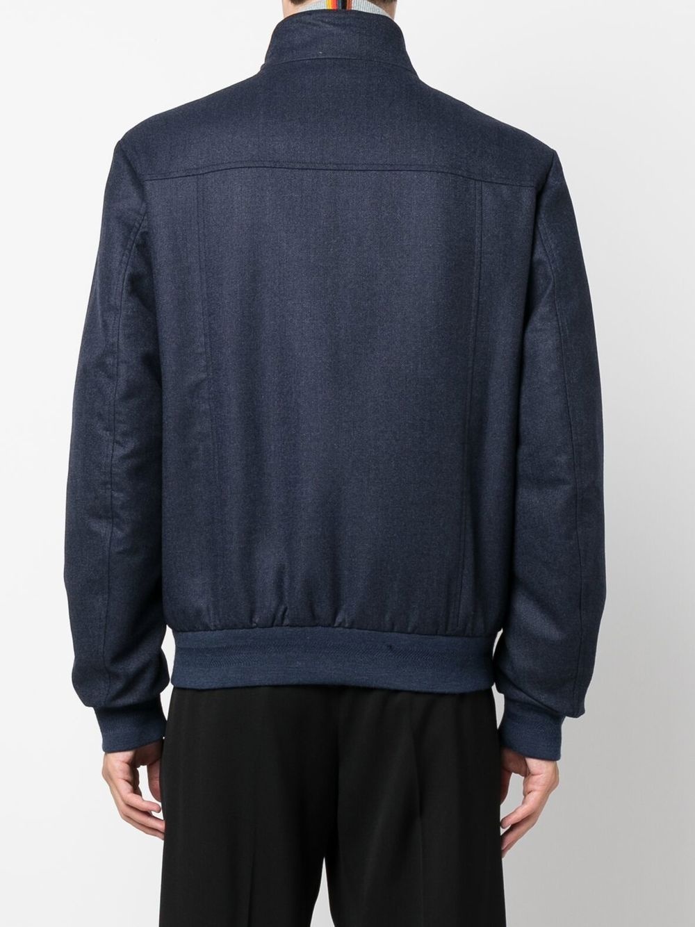 high-neck wool bomber jacket - 3