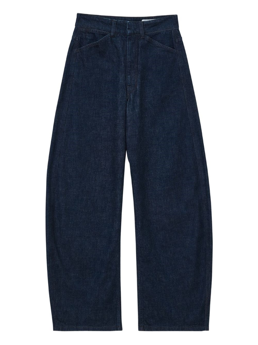 Cotton high-waisted trousers - 1
