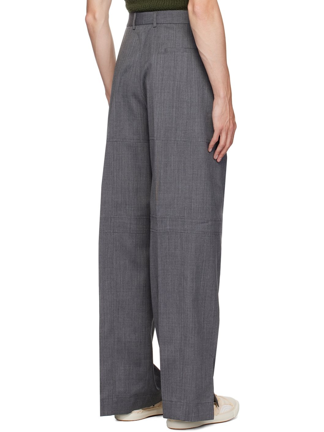 Gray Vented Trousers - 3