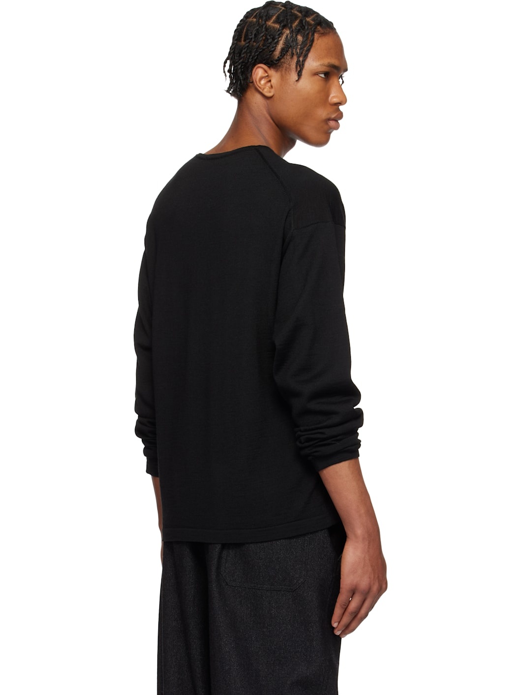 Black Crew Neck Sweater - 3