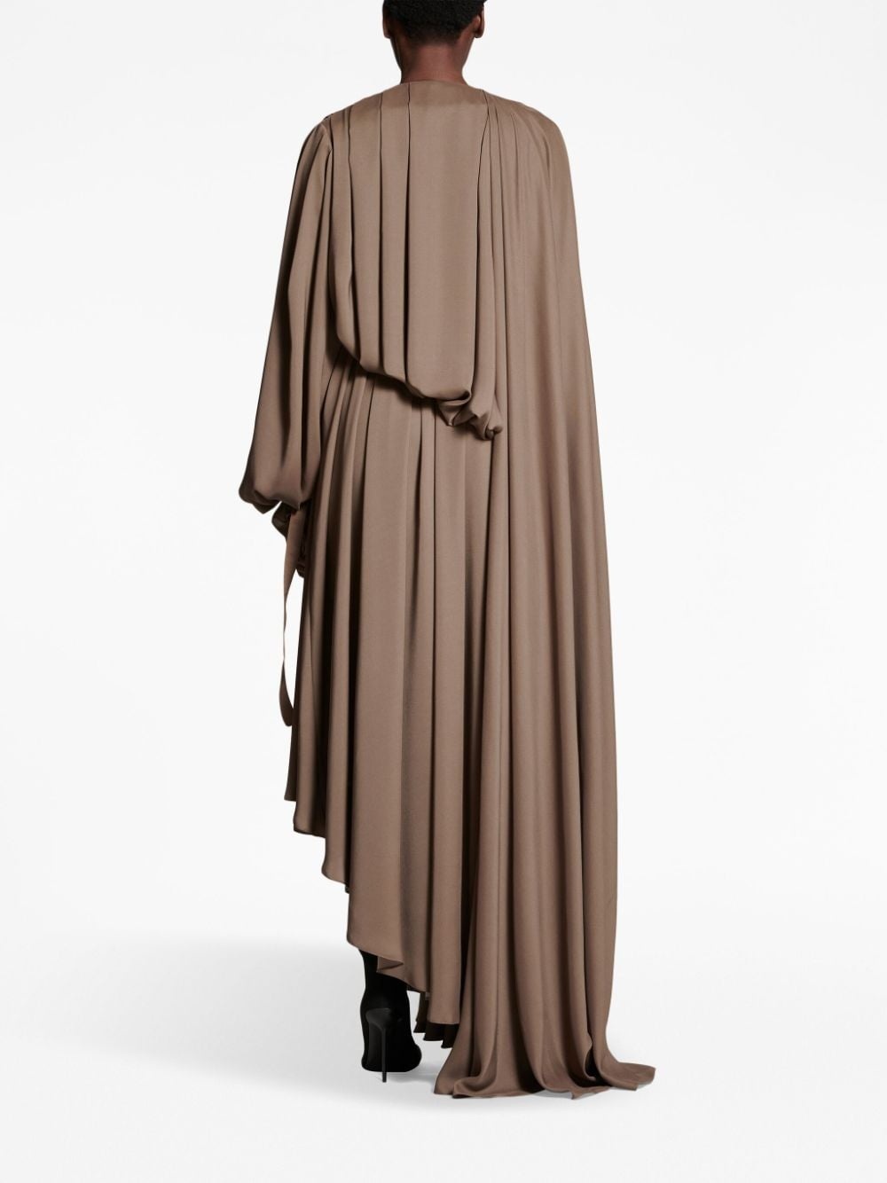 asymmetric draped maxi dress - 3