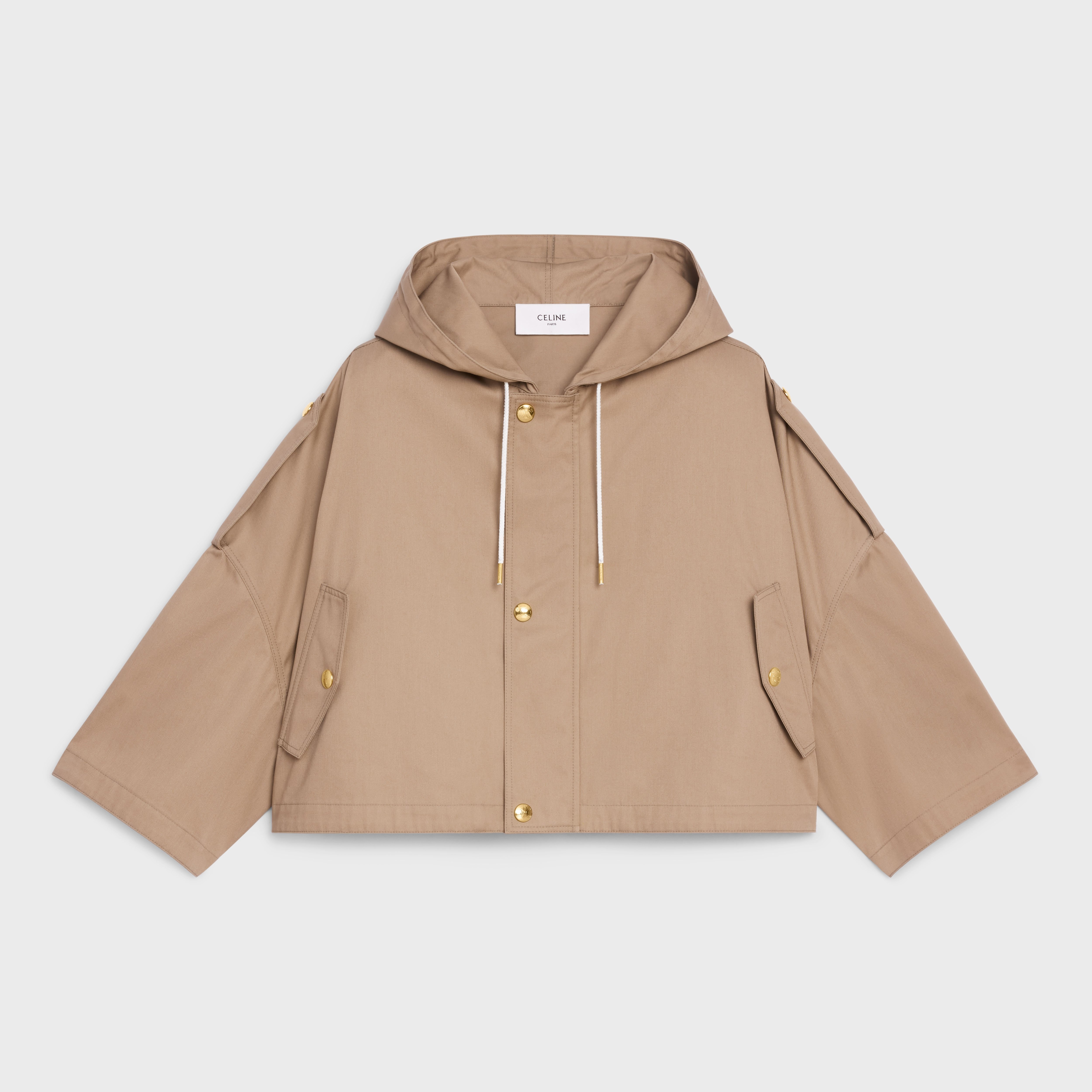 CROPPED PARKA IN TECHNICAL COTTON - 1