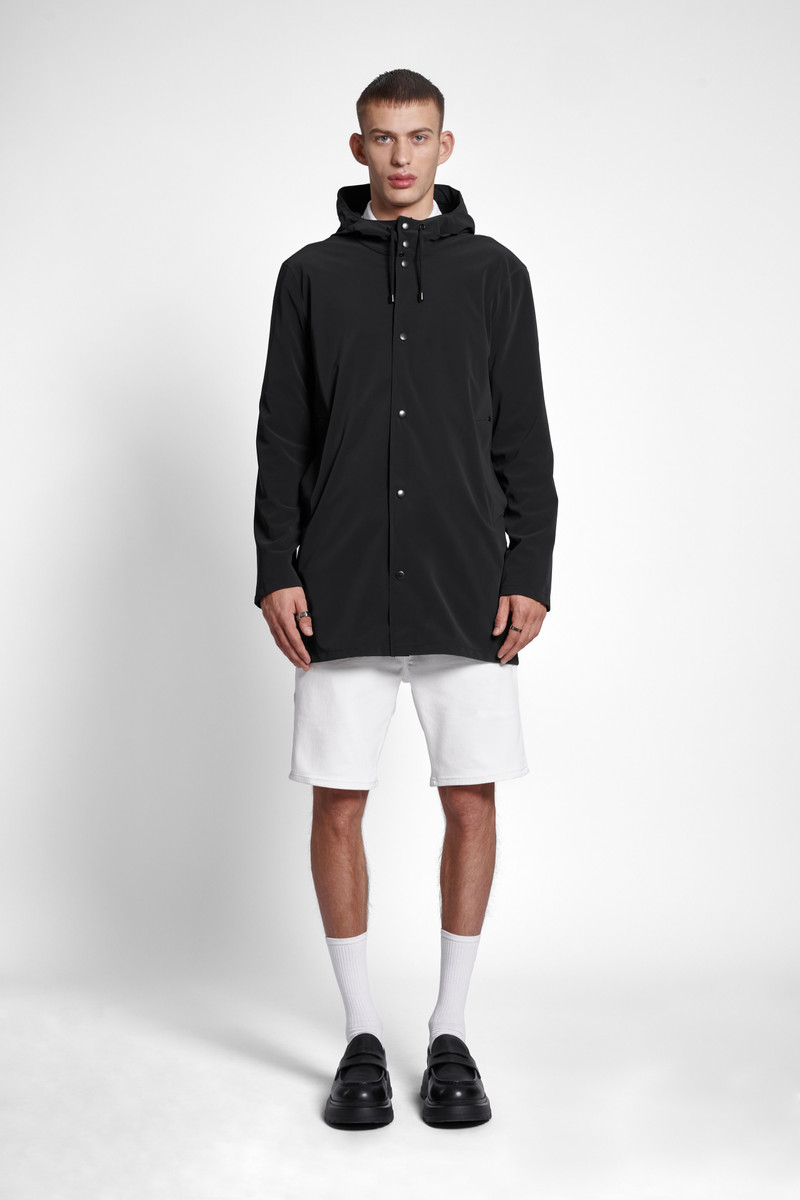 Stutterheim Stockholm Lightweight Matte Raincoat Black outlook