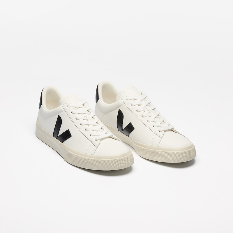 VEJA CAMPO LEATHER WHITE BLACK outlook