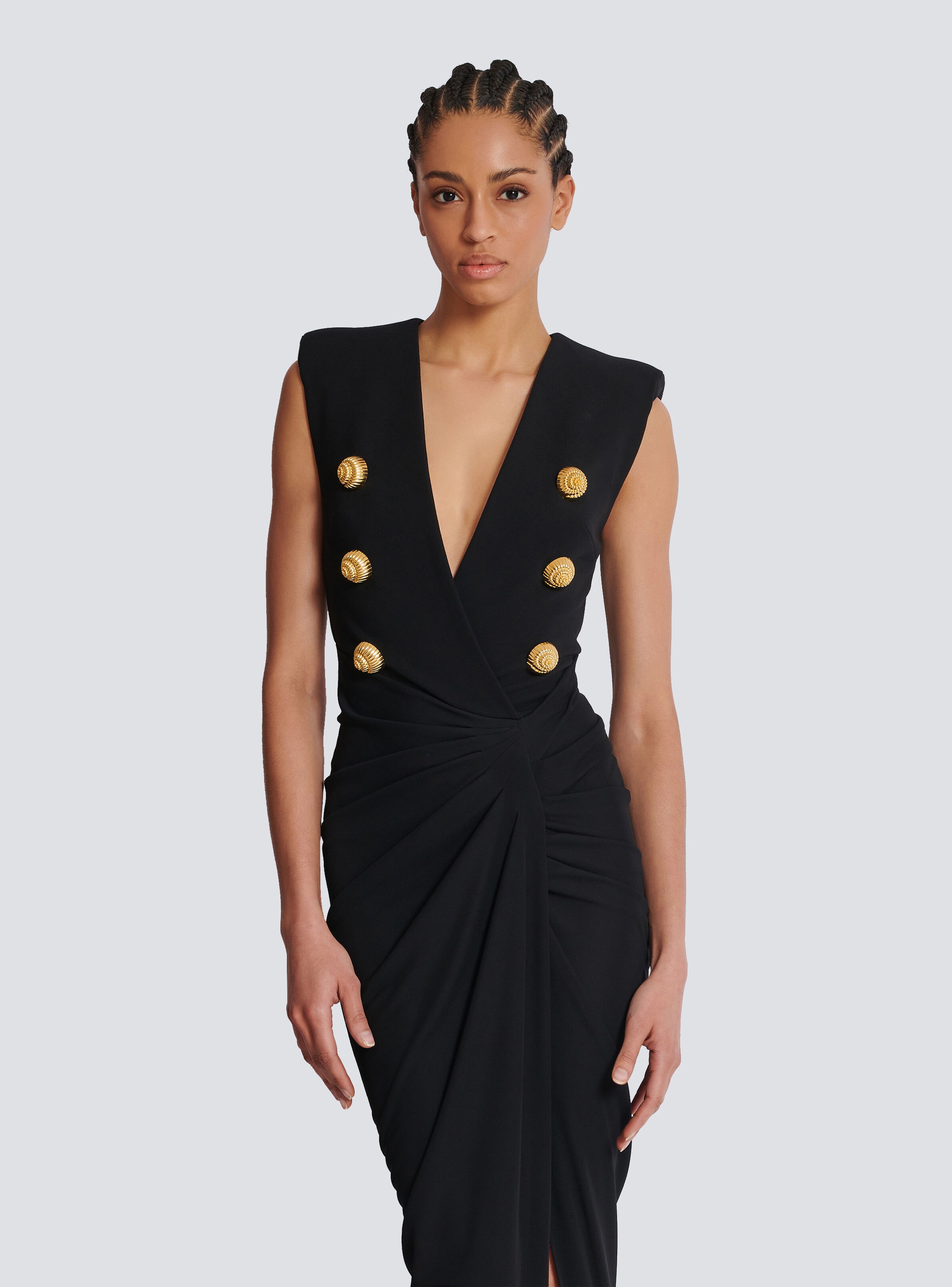 Long tailored crepe dress - 6
