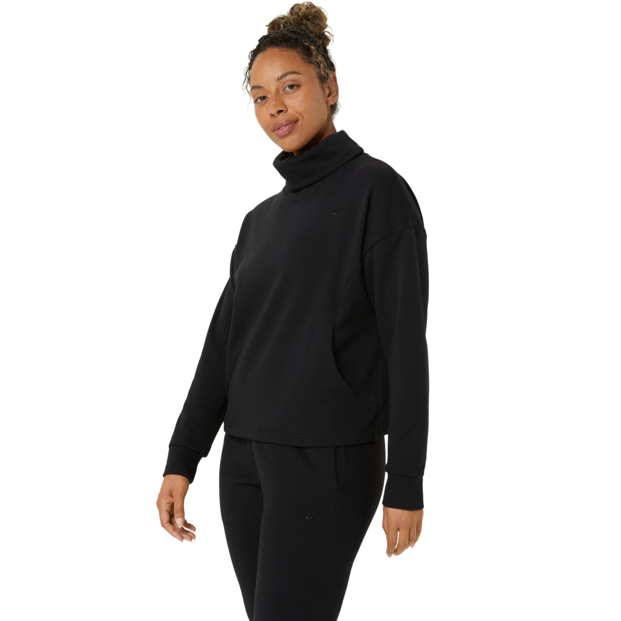 FRENCH TERRY HIGH NECK TOP - 2