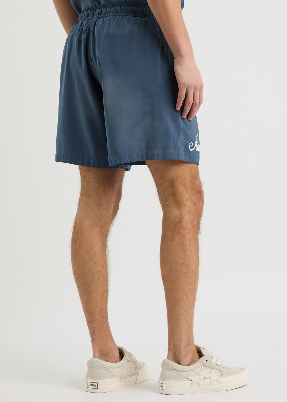 Amiri Saturday Night Embroidered Woven Shorts - 3