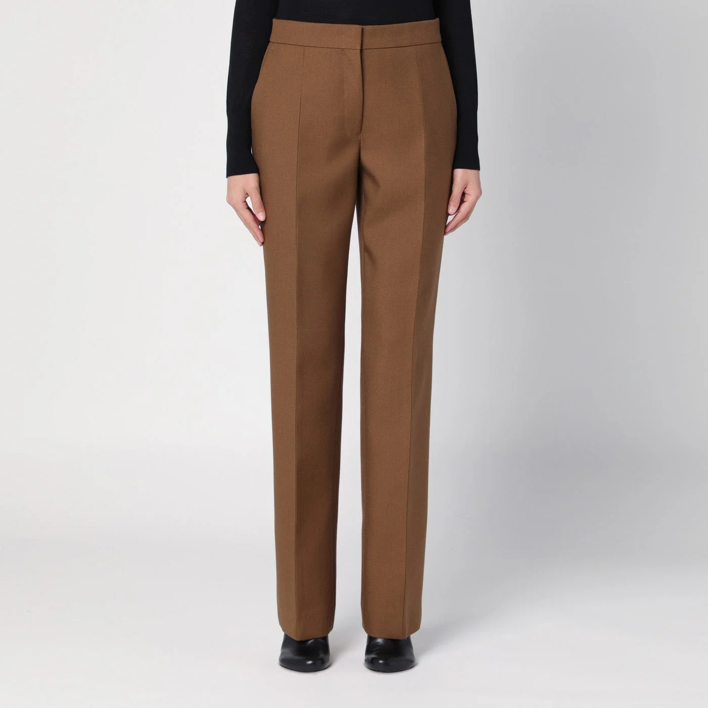Brown wool trousers - 1