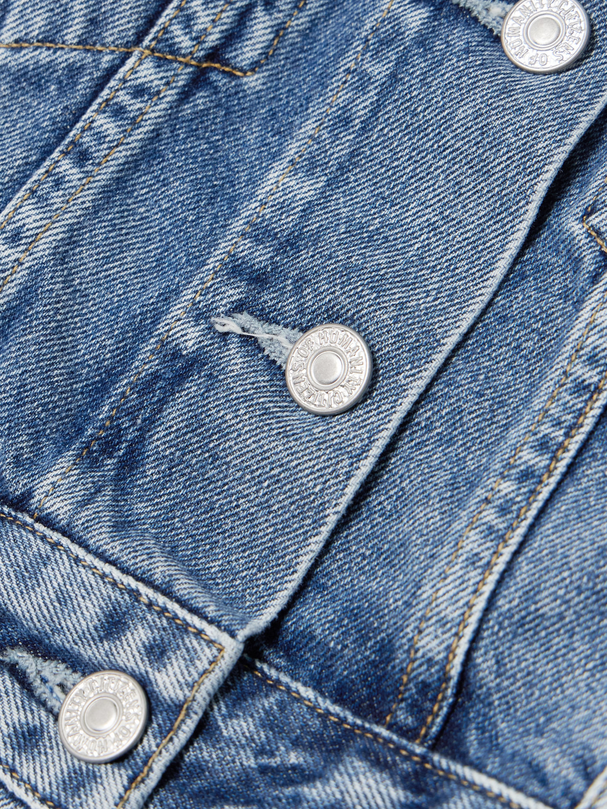 Idalene Paneled Organic Denim Vest - 4