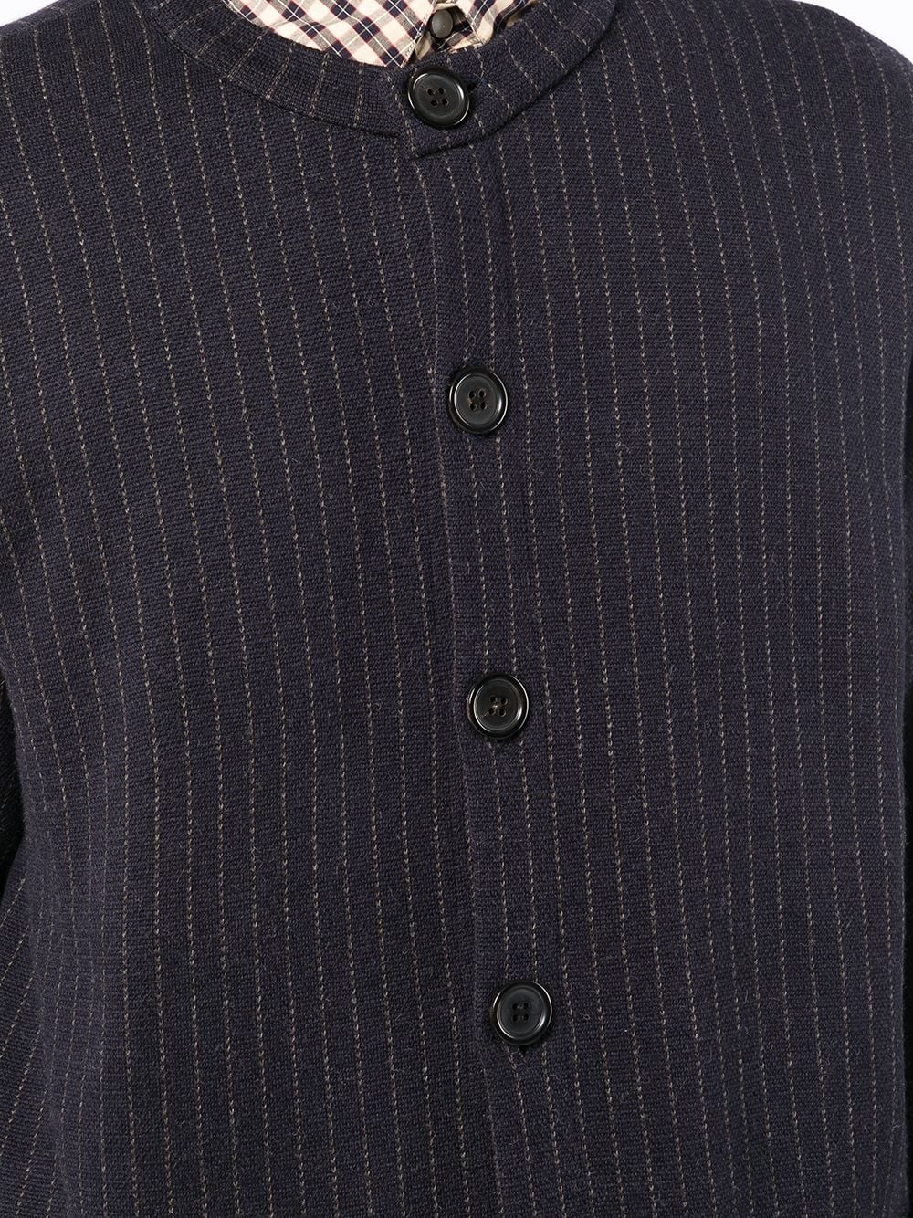 pinstriped buttoned cardigan - 5