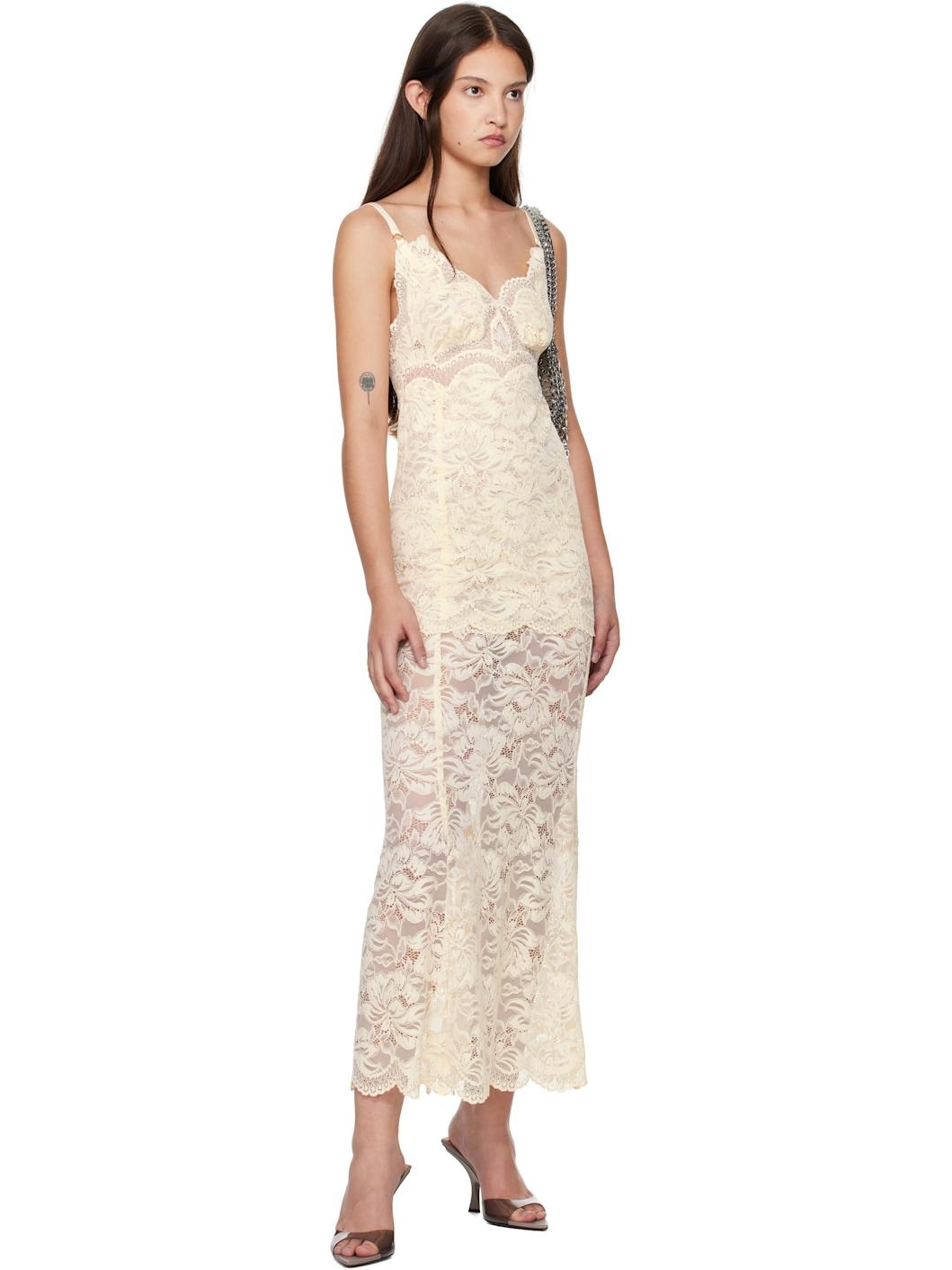 Beige Long Maxi Dress - 4