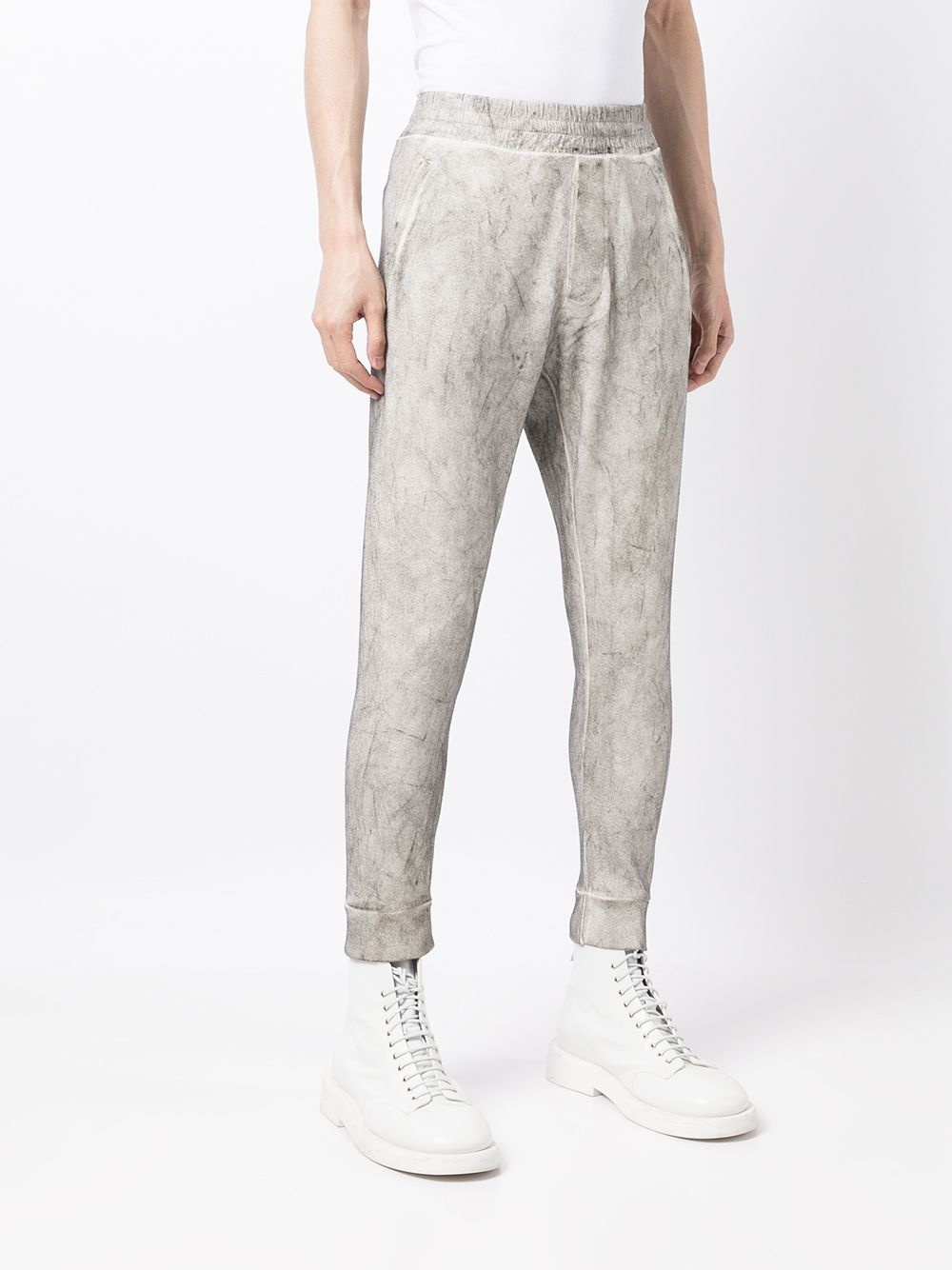 dirty-effect track trousers - 3