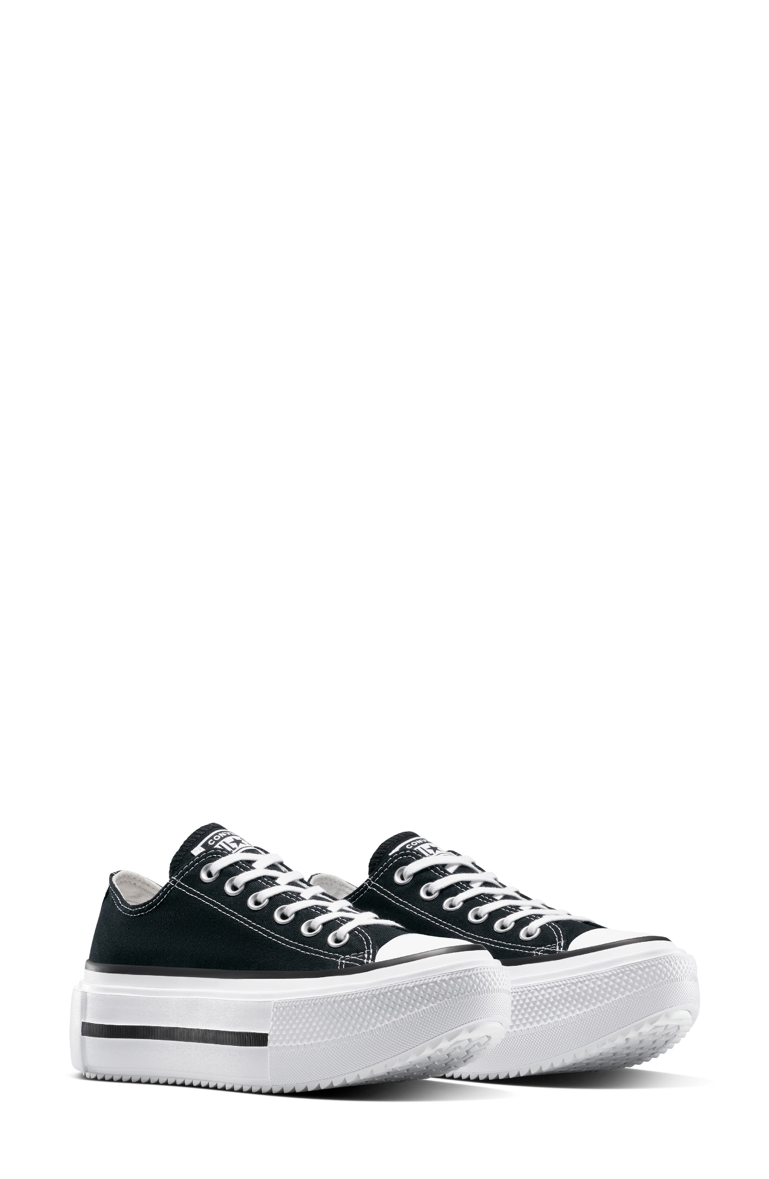 Converse Gender Inclusive Chuck Taylor All Star Lift Double Stack Low Top Platform Sneaker in Black/ - 7