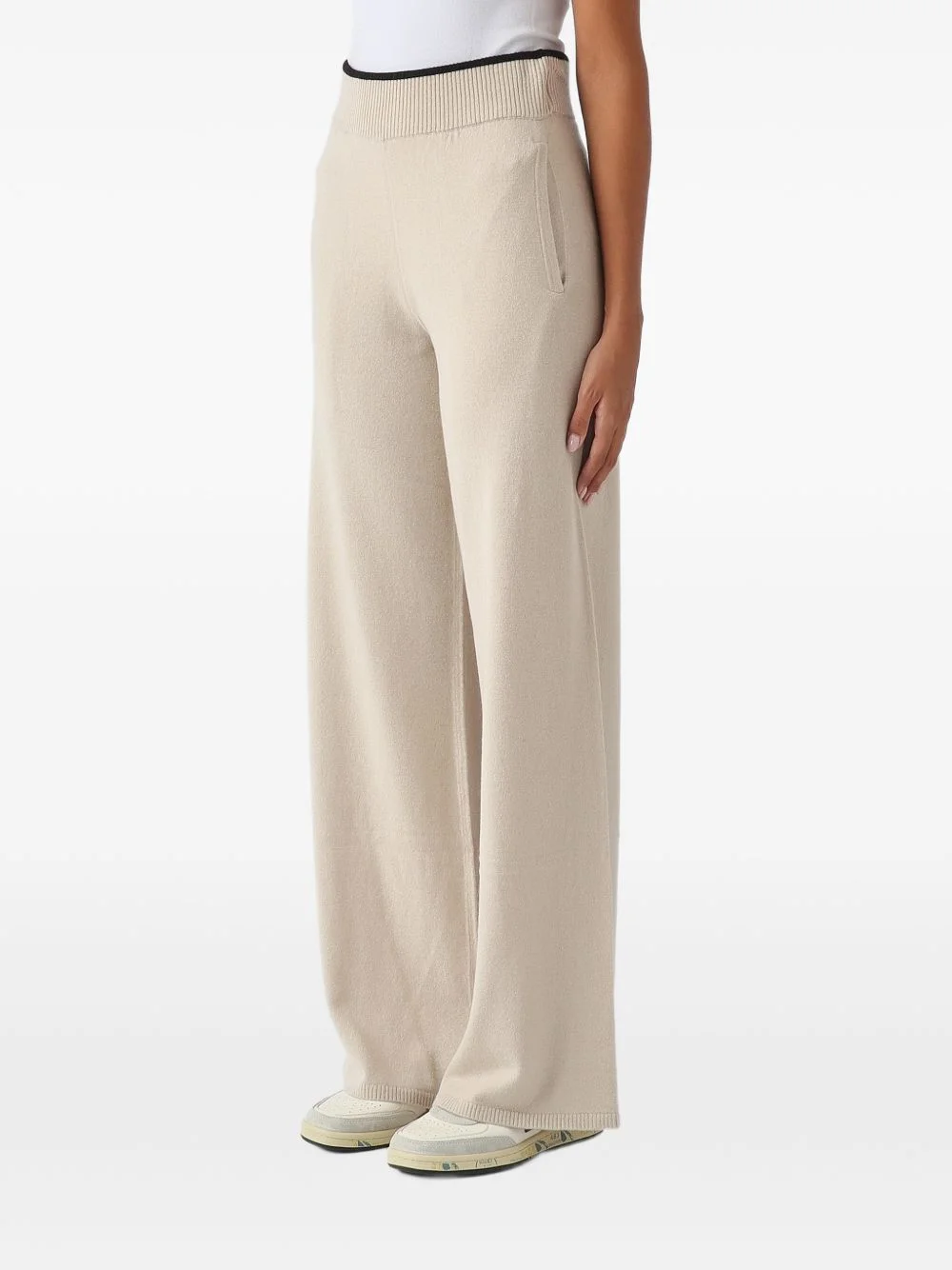 Siviglia ribbed-waistband wide-leg trousers - 1