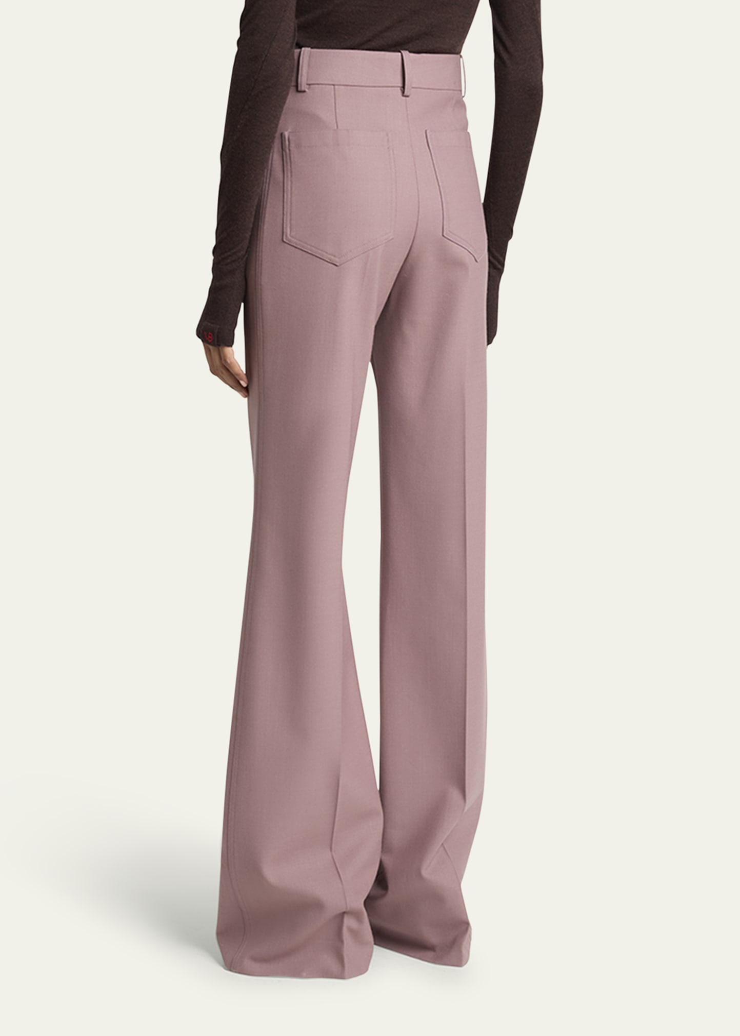 Alina Wide Leg Wool-Blend Trousers - 3