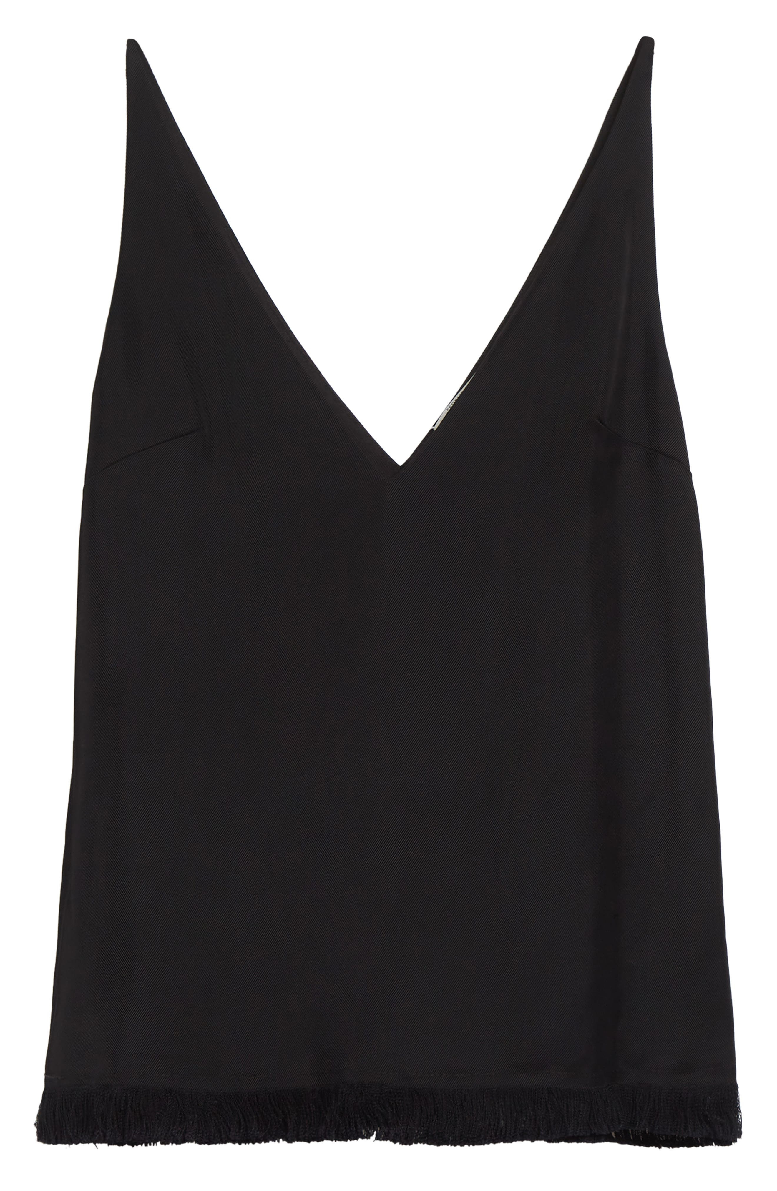 FFORME Emory Fringe Trim Cami in Black at Nordstrom - 6
