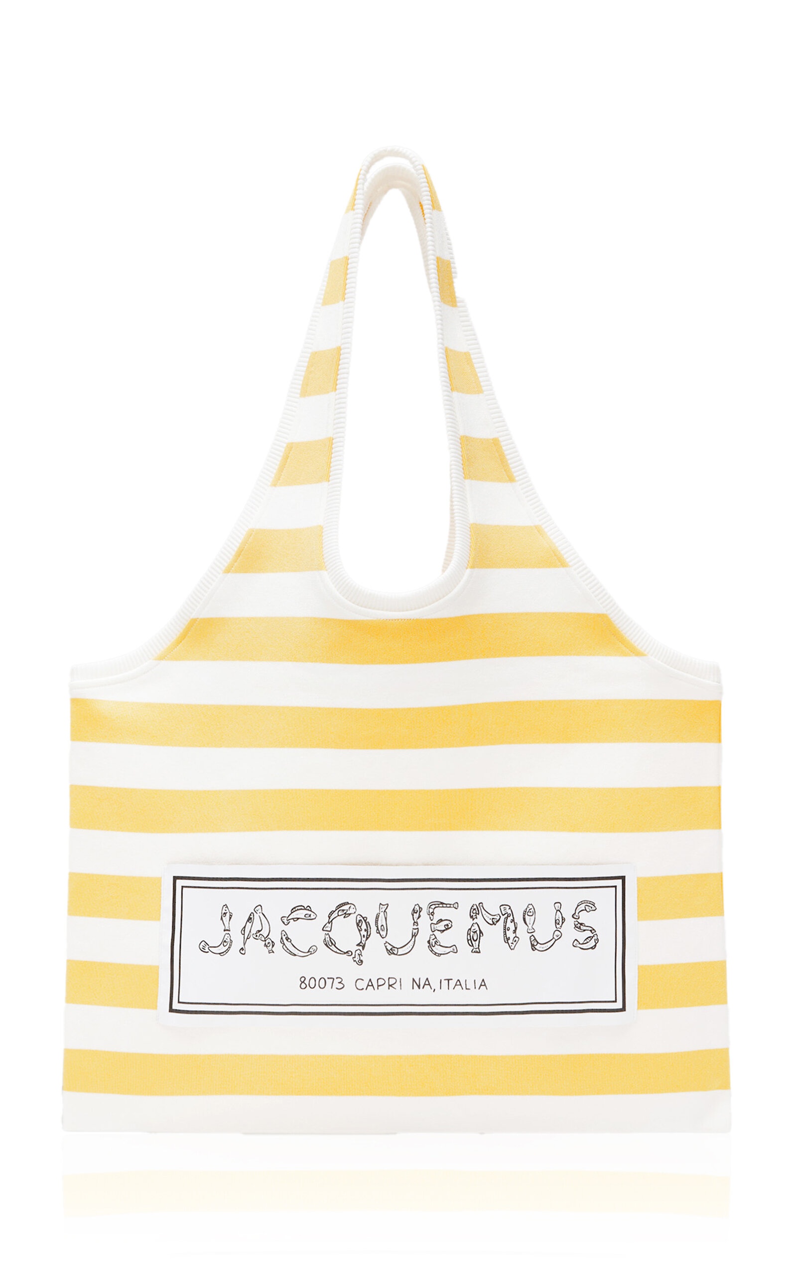 Printed Canvas Tote Bag yellow - 1