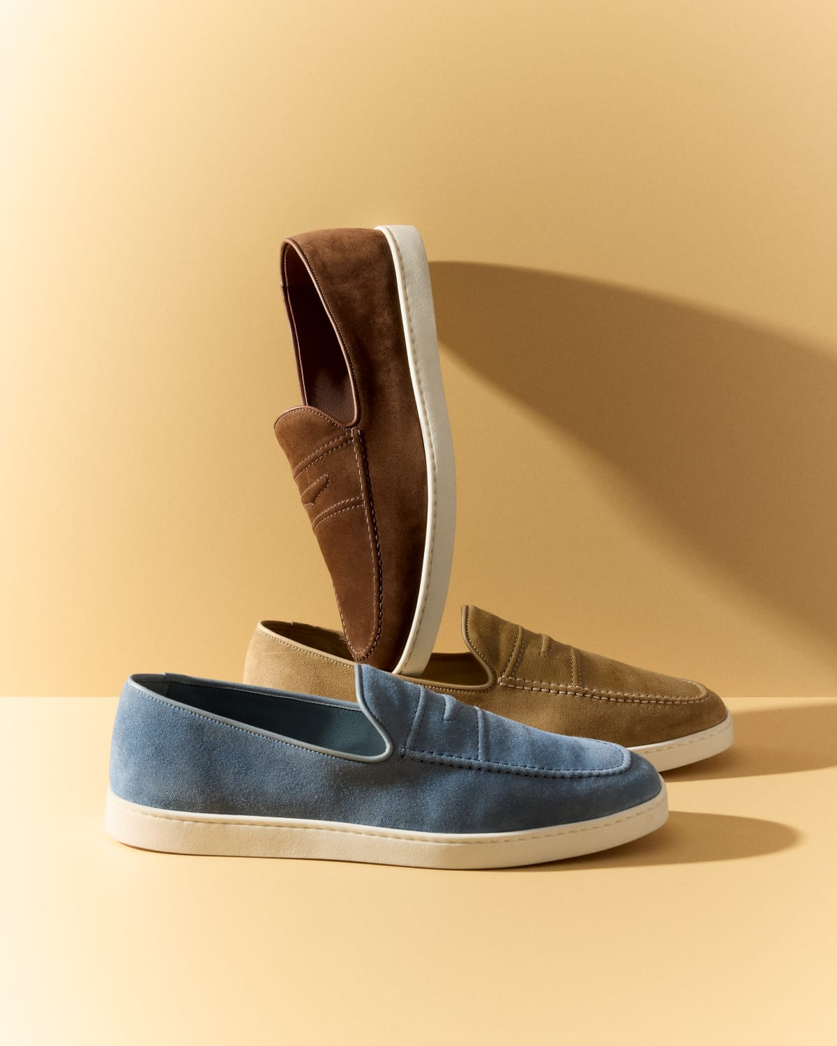 Men's Peebles Suede Penny Loafers - 4
